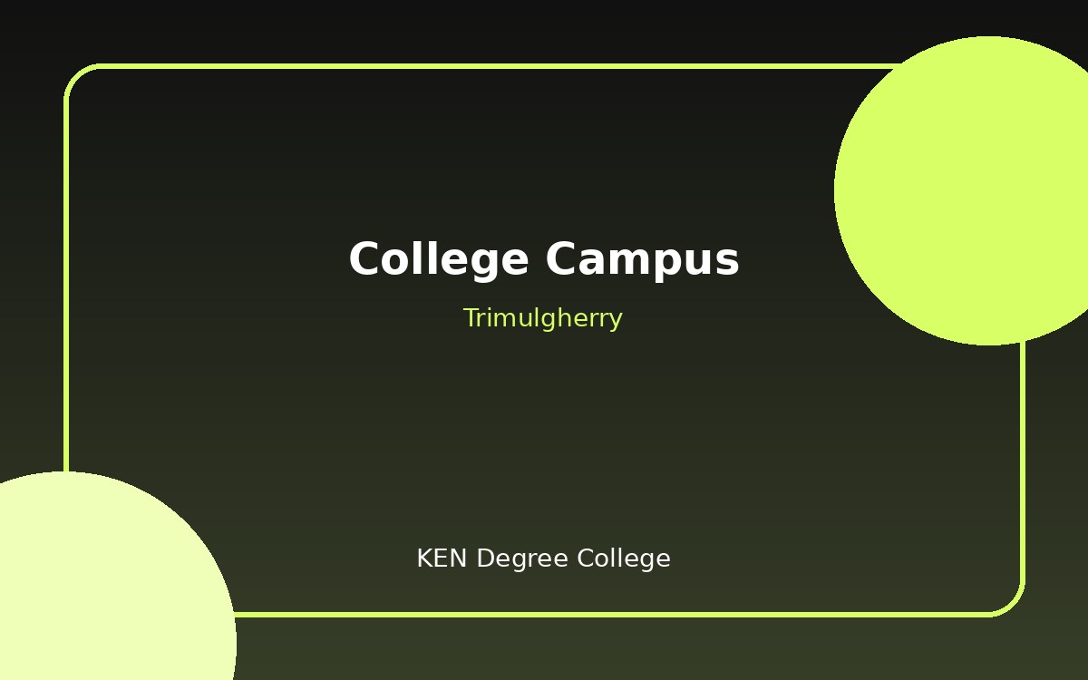 KEN Degree College campus building on Military Dairy Farm Road, Trimulgherry, Secunderabad