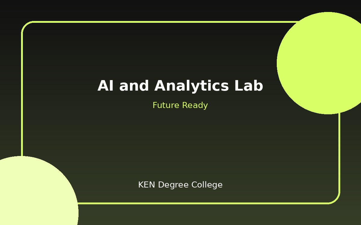 Data science and artificial intelligence lab at KEN Degree College, Trimulgherry, Secunderabad